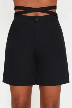 Solado High Waist Cross Tie Solid Knee Length Shorts -solado Sales Store 6 cd45d1a8 d342 4d54 bbbf 29ad466665bd 1800x1800