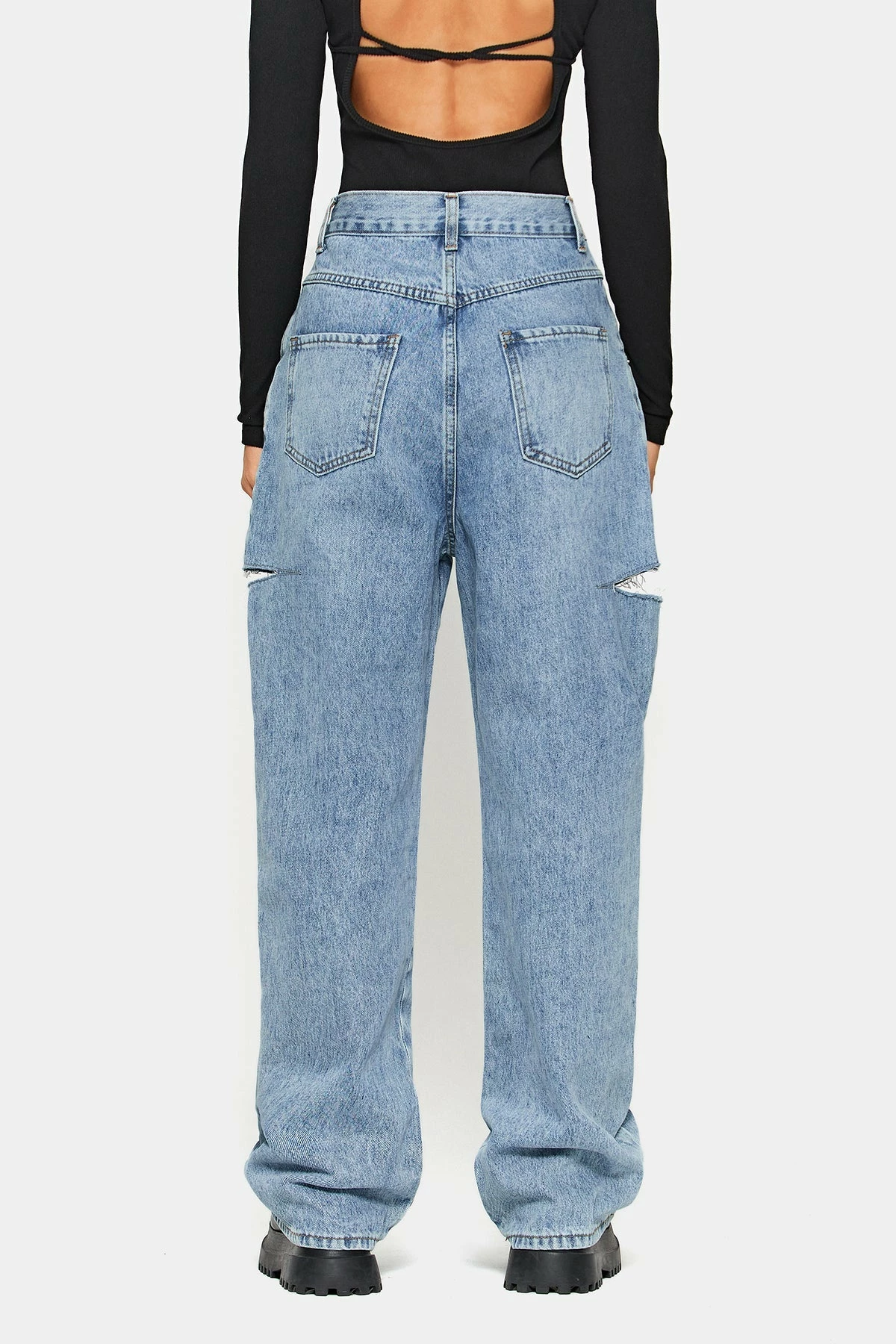 Solado High Waist Raw Hem Ripped Straight Pants 9 Solado High Waist Raw Hem Ripped Straight Pants - Image 7