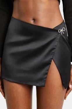 SOLADO Bow Rhinestone Decor Split Hem Satin Mini Skirt -solado Sales Store jpeg 068c950b f9d1 4e97 bc02 08581968d24c 1800x1800
