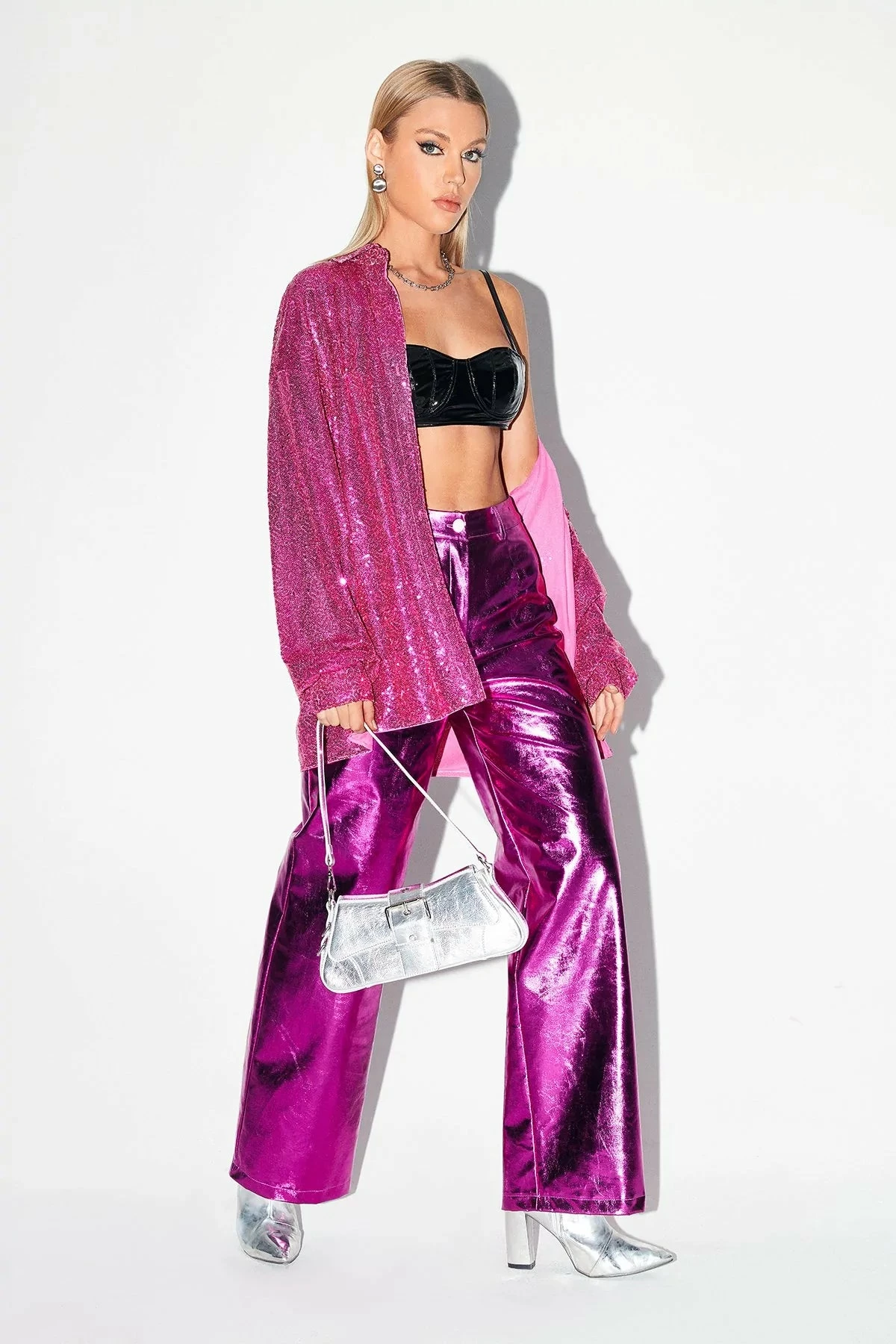 SOLADO High Waist Solid Sheen Vinyl Straight Pants 9 SOLADO High Waist Solid Sheen Vinyl Straight Pants - Image 7