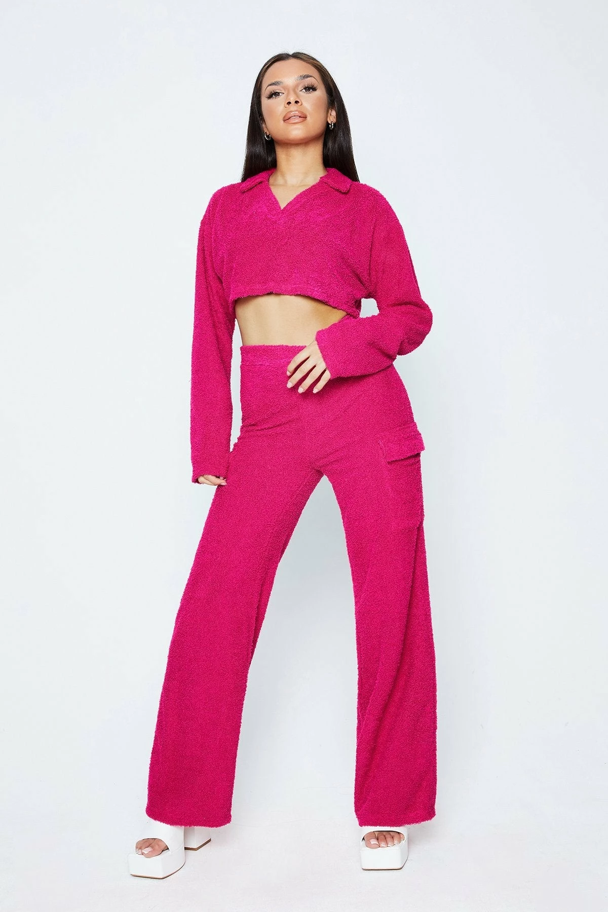 SOLADO High Waist Pocket Patched Fluffy Straight Pants 7 SOLADO High Waist Pocket Patched Fluffy Straight Pants - Image 5