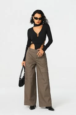 SOLADO Low Waist Top-stitching Pocket Patched Straight Pants -solado Sales Store jpeg 2449d695 b308 4a52 ab15 c7540672d58c 1800x1800