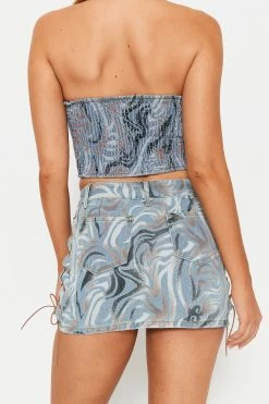 Solado High Waist Abstract Print Lace Up Demin Mini Skirt -solado Sales Store jpeg 248717d4 7881 4994 a4a9 9342b3cf667f 1800x1800