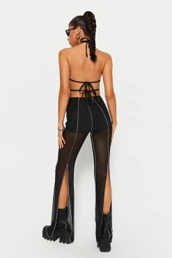 SOLADO Top-stitching Split Hem Mesh Flared Pants -solado Sales Store jpeg 29a27f09 a106 48d5 ad3b 060790d2fd74 1800x1800