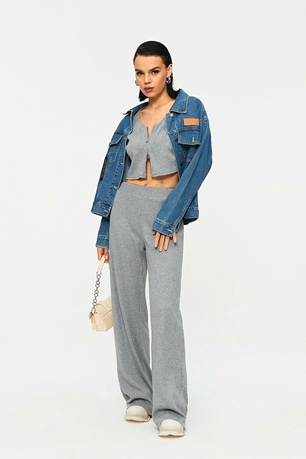 SOLADO High Waist Ribbed Draped Solid Straight Pants 5 SOLADO High Waist Ribbed Draped Solid Straight Pants - Image 3