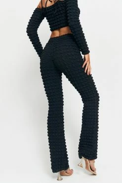 SOLADO Low Waist Bubble Textured Flared Pants -solado Sales Store jpeg 2ed6a869 41ed 41b3 8062 a0c61708e086 1800x1800