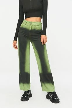 Solado High Waist Tie Dye Dual Pocket Straight Pants