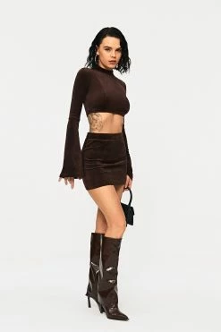SOLADO Velvet High Waist Bodycon Solid Mini Skirt -solado Sales Store jpeg 33471acc 3051 4468 ab05 558cdafe78cc 1800x1800