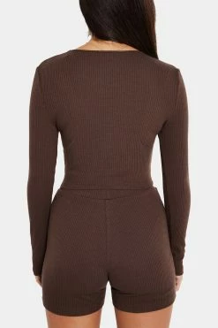 SOLADO Ribbed Long Sleeve Top & High Waist Shorts Set -solado Sales Store jpeg 36166db0 1d5f 4188 803c 7017301a0eb2 1800x1800