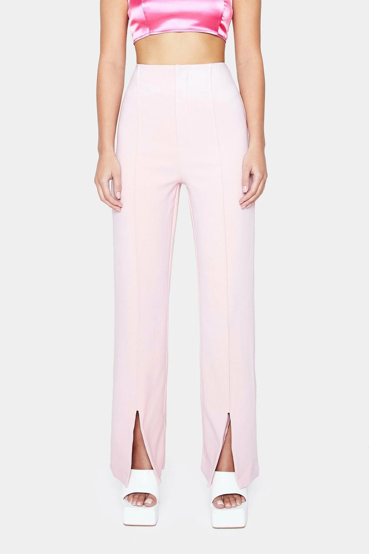 Solado High Waist Seam Detail Split Hem Straight Pants 8 Solado High Waist Seam Detail Split Hem Straight Pants - Image 6