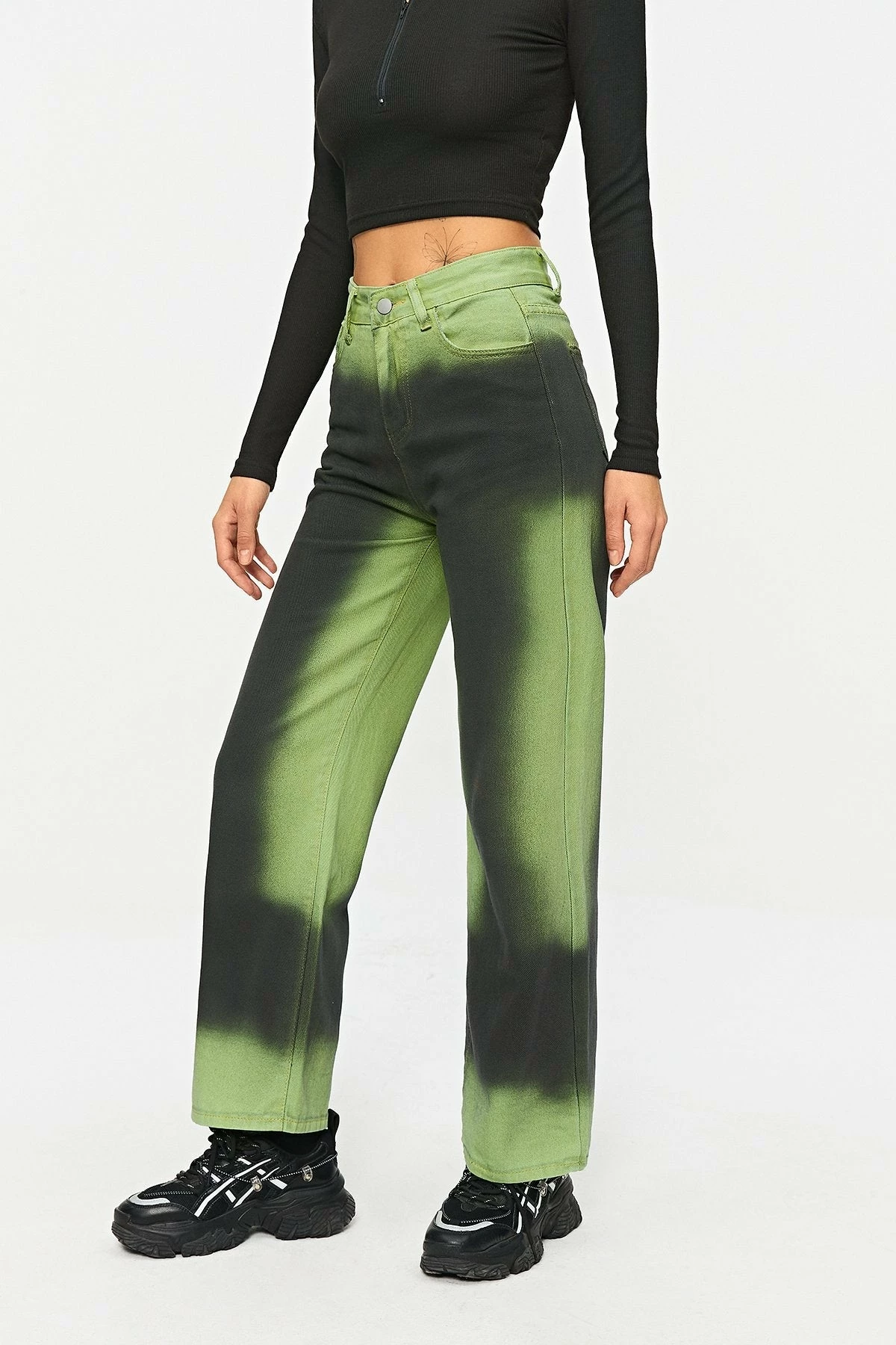 Solado High Waist Tie Dye Dual Pocket Straight Pants 4 Solado High Waist Tie Dye Dual Pocket Straight Pants - Image 2
