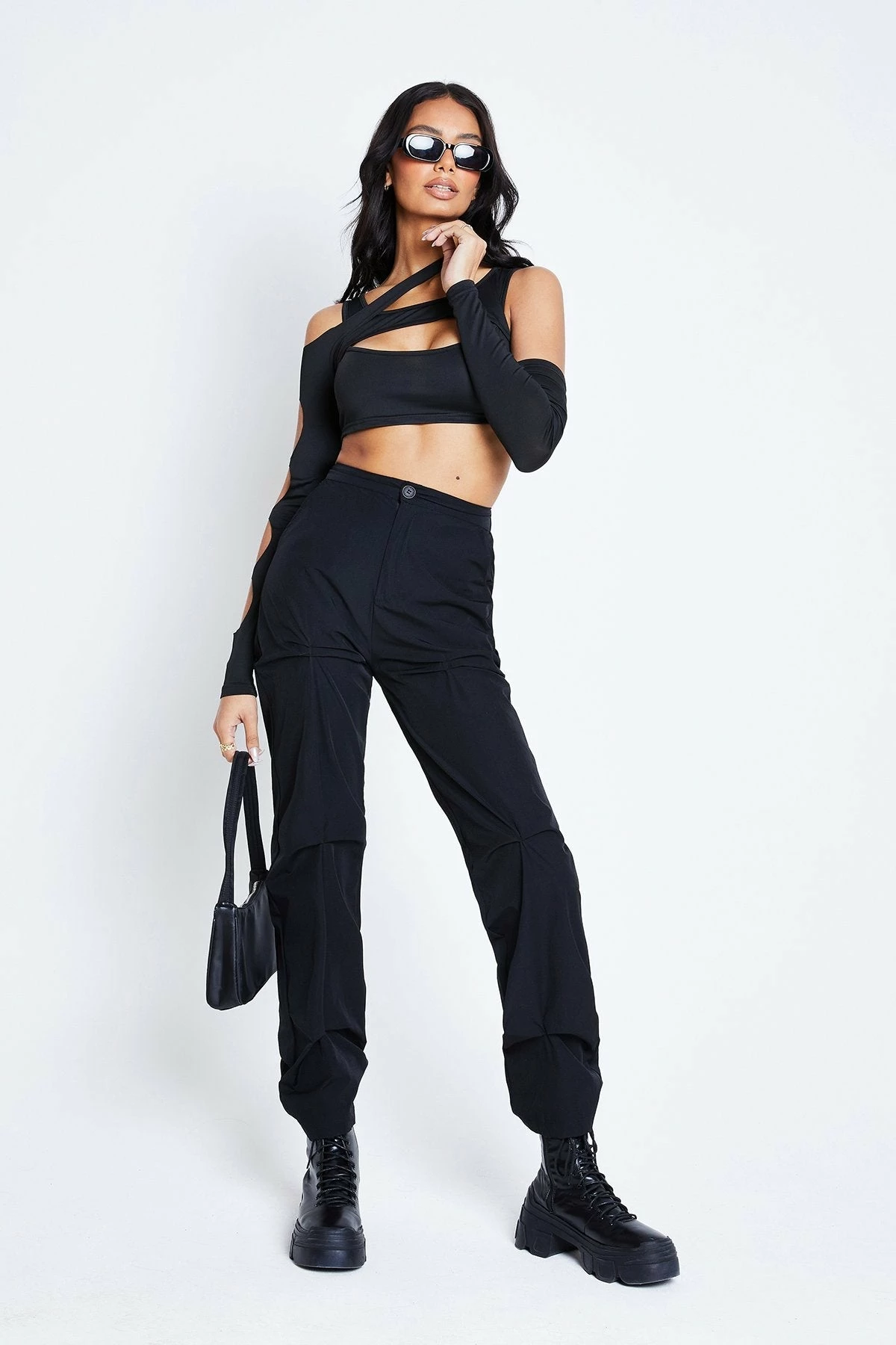 Solado High Waist Ruched Decor Solid Skinny Pants 5 Solado High Waist Ruched Decor Solid Skinny Pants - Image 3