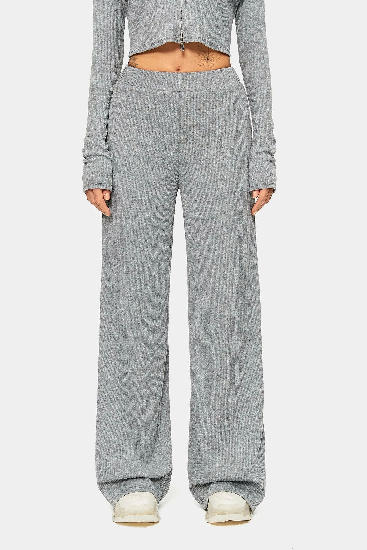 SOLADO High Waist Ribbed Draped Solid Straight Pants 8 SOLADO High Waist Ribbed Draped Solid Straight Pants - Image 6