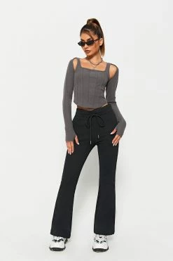 Solado High Waist Zipper Pocket Solid Flared Pants -solado Sales Store jpeg 4f6840b7 de27 4eca 9c31 08bbc33616d9 1800x1800