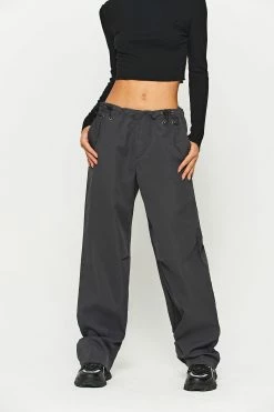 Solado Low Waist Drawstring Solid Cargo Pants