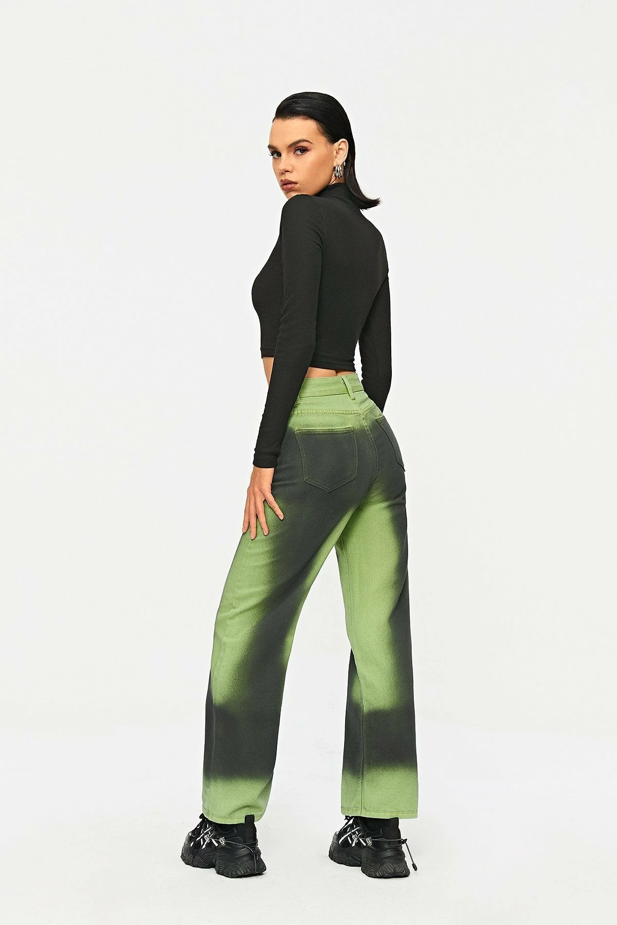 Solado High Waist Tie Dye Dual Pocket Straight Pants 6 Solado High Waist Tie Dye Dual Pocket Straight Pants - Image 4