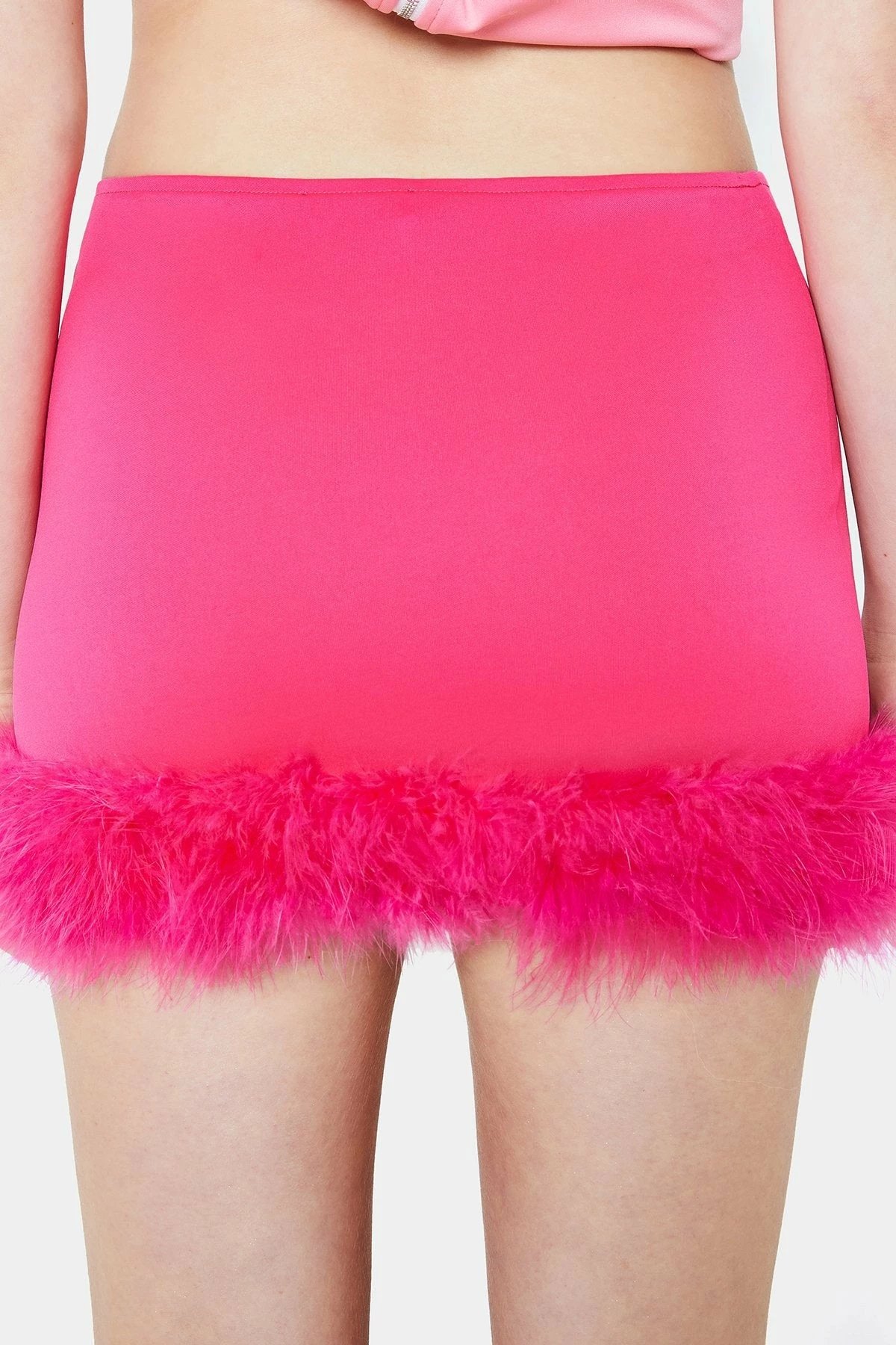 SOLADO Low Waist Feather Trim Bodycon Mini Skirt 9 SOLADO Low Waist Feather Trim Bodycon Mini Skirt - Image 7