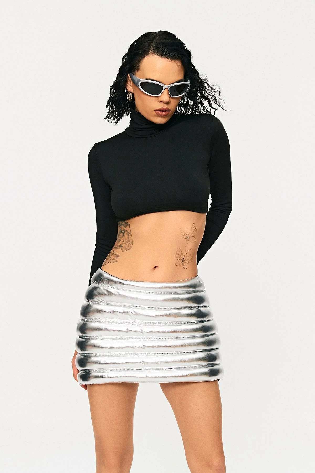 Solado Low Waist Boxy Padded Sheen Mini Skirt 5 Solado Low Waist Boxy Padded Sheen Mini Skirt - Image 3