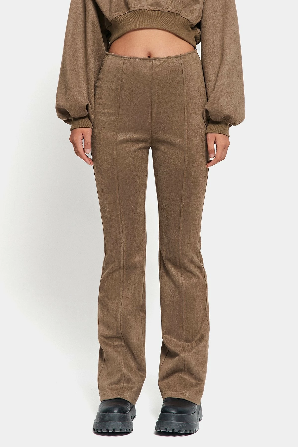 SOLADO Low Waist Seam Detail Solid Straight Pants 8 SOLADO Low Waist Seam Detail Solid Straight Pants - Image 6