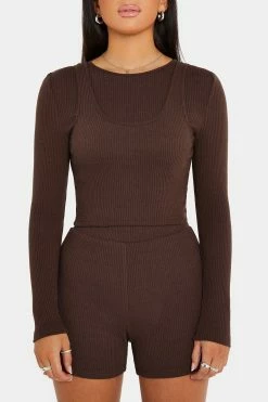 SOLADO Ribbed Long Sleeve Top & High Waist Shorts Set -solado Sales Store jpeg 7a047e4e 2972 4e00 8eb1 7e9e78379d01 1800x1800