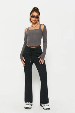 Solado High Waist Zipper Pocket Solid Flared Pants -solado Sales Store jpeg 7bfbc9e0 7bd5 42c8 a57f ff893f722db9 1800x1800