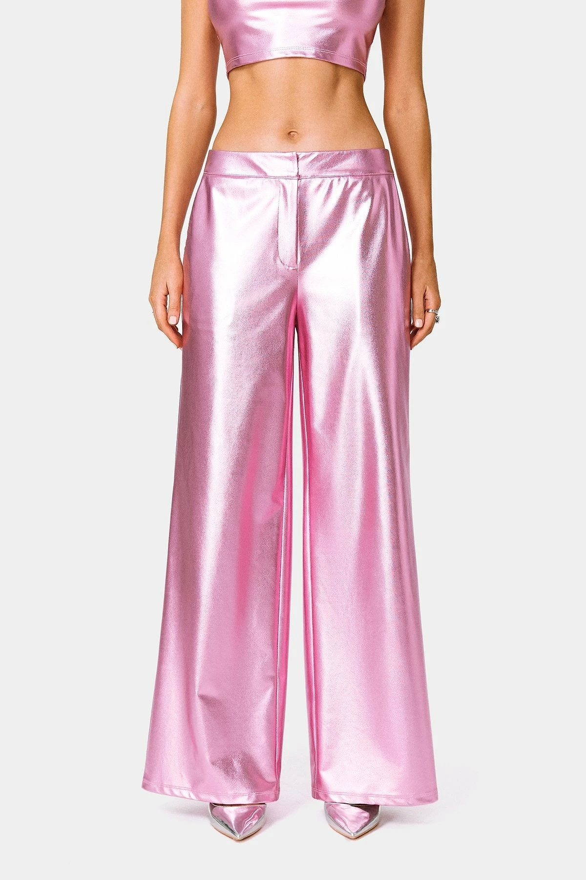 SOLADO Vinyl Low Waist Sheen Wide Leg Pants 8 SOLADO Vinyl Low Waist Sheen Wide Leg Pants - Image 6