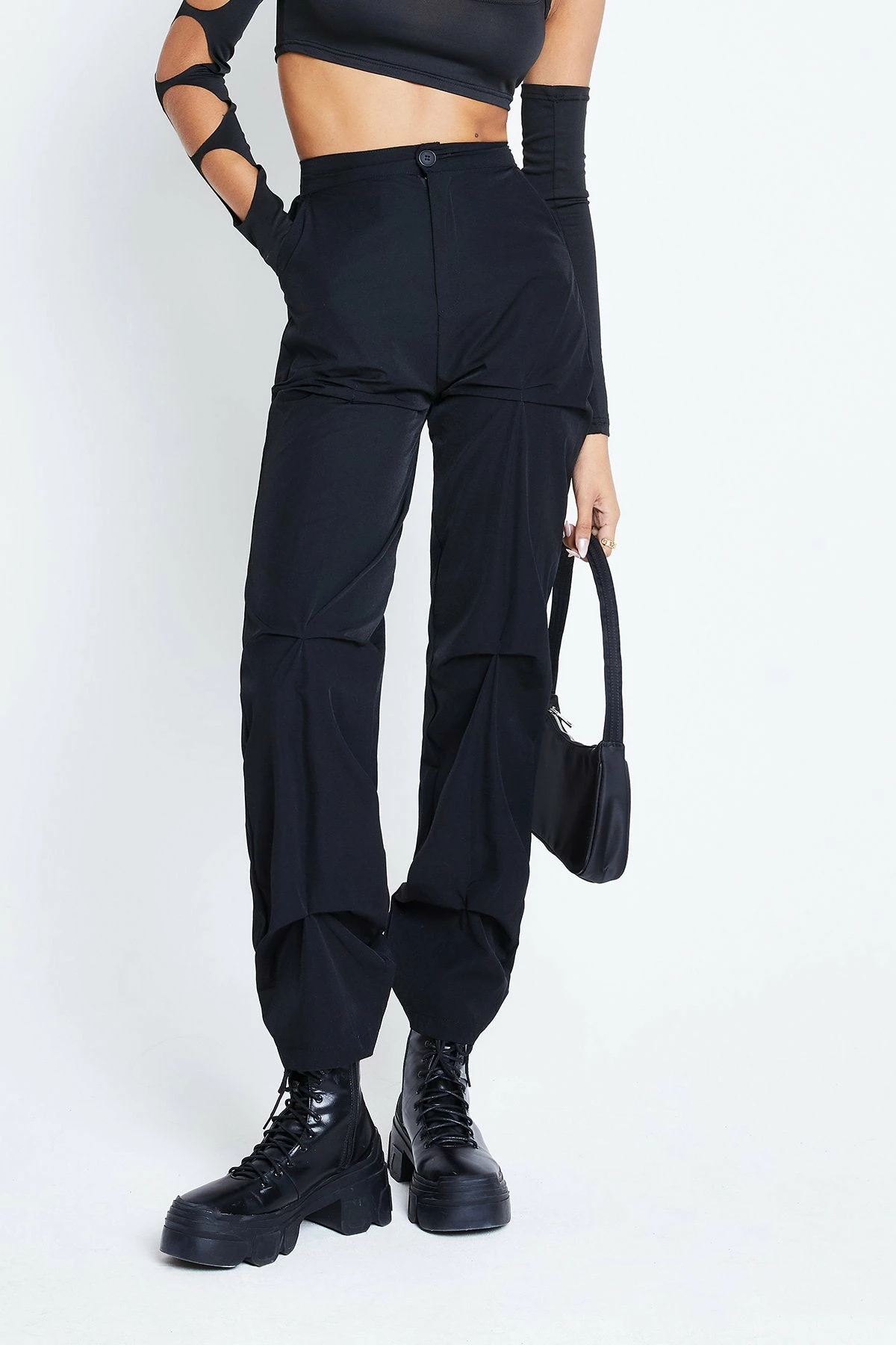 Solado High Waist Ruched Decor Solid Skinny Pants 4 Solado High Waist Ruched Decor Solid Skinny Pants - Image 2