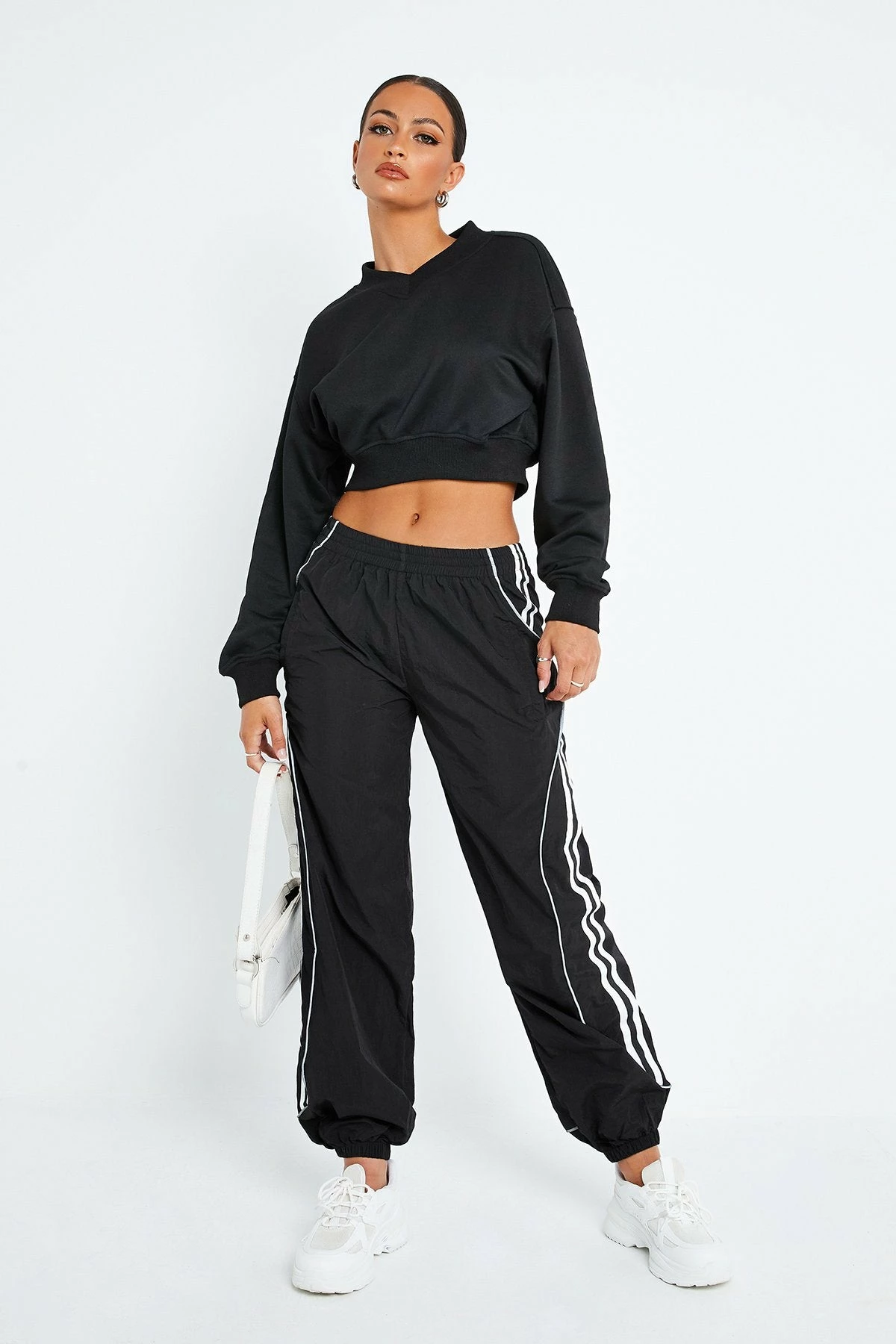 Solado Low Waist Stripe Trim Dual Pocket Joggers 5 Solado Low Waist Stripe Trim Dual Pocket Joggers - Image 3