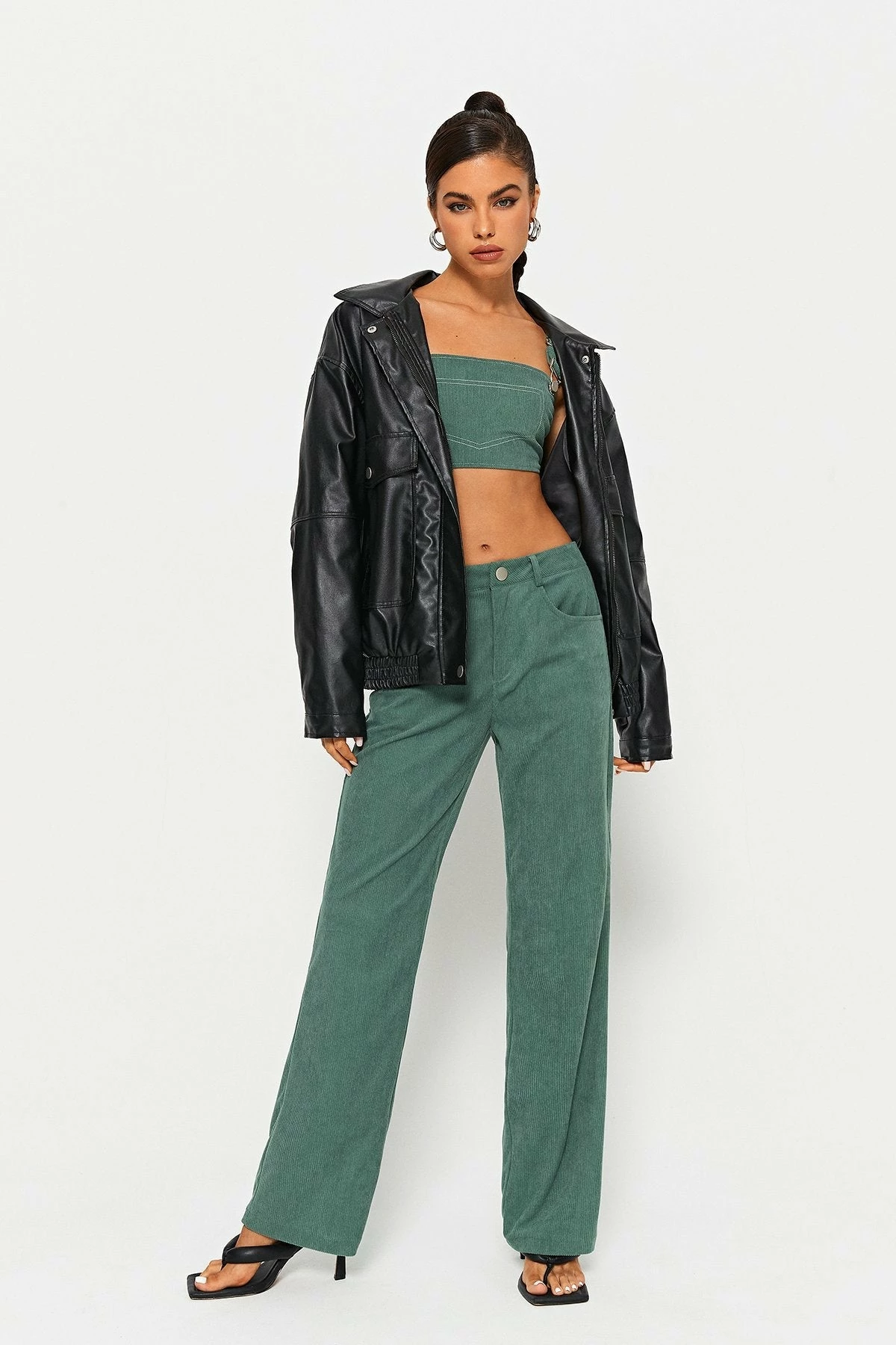 SOLADO Low Waist Dual Pocket Corduroy Straight Pants 6 SOLADO Low Waist Dual Pocket Corduroy Straight Pants - Image 4