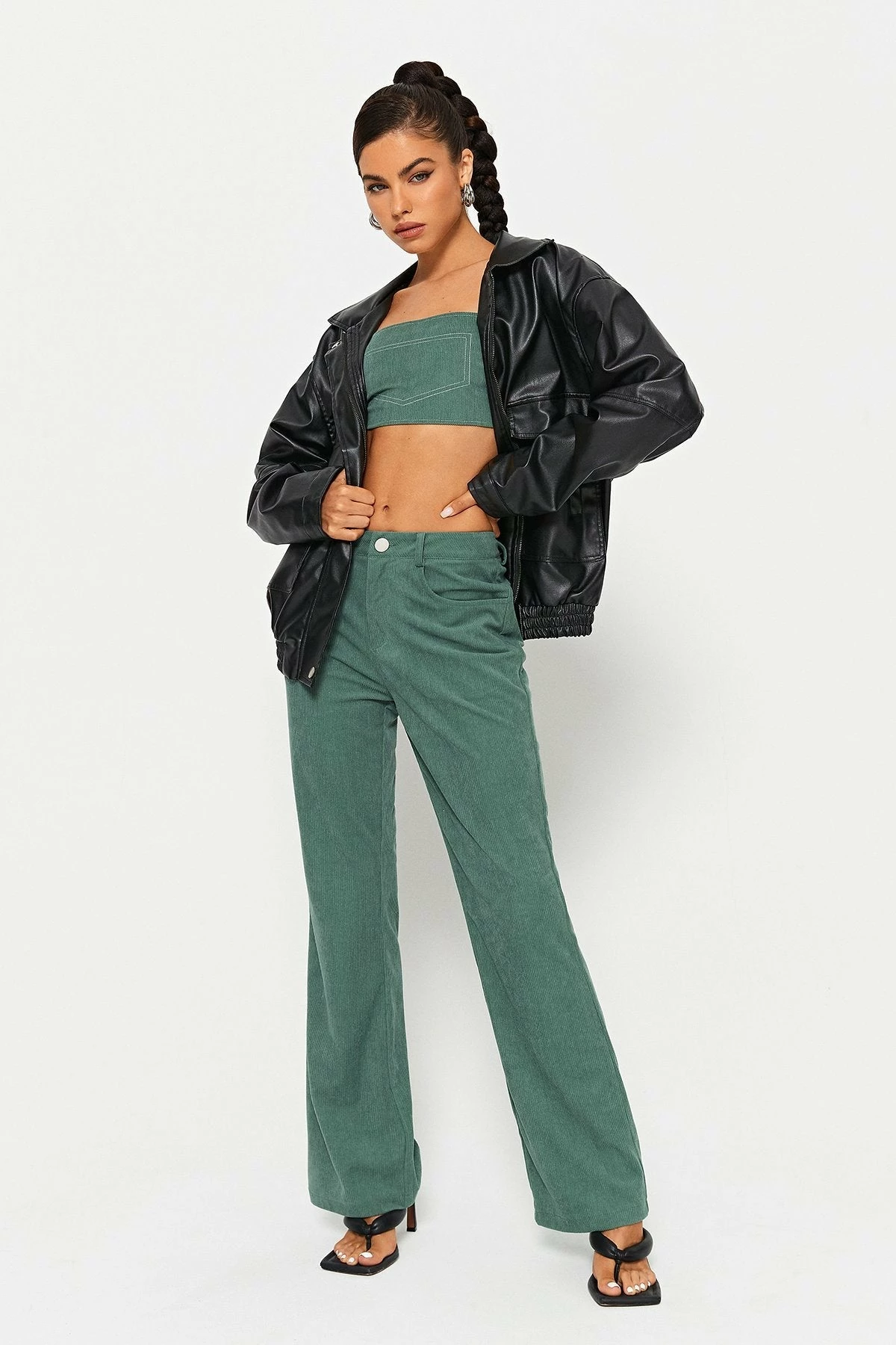 SOLADO Low Waist Dual Pocket Corduroy Straight Pants 5 SOLADO Low Waist Dual Pocket Corduroy Straight Pants - Image 3