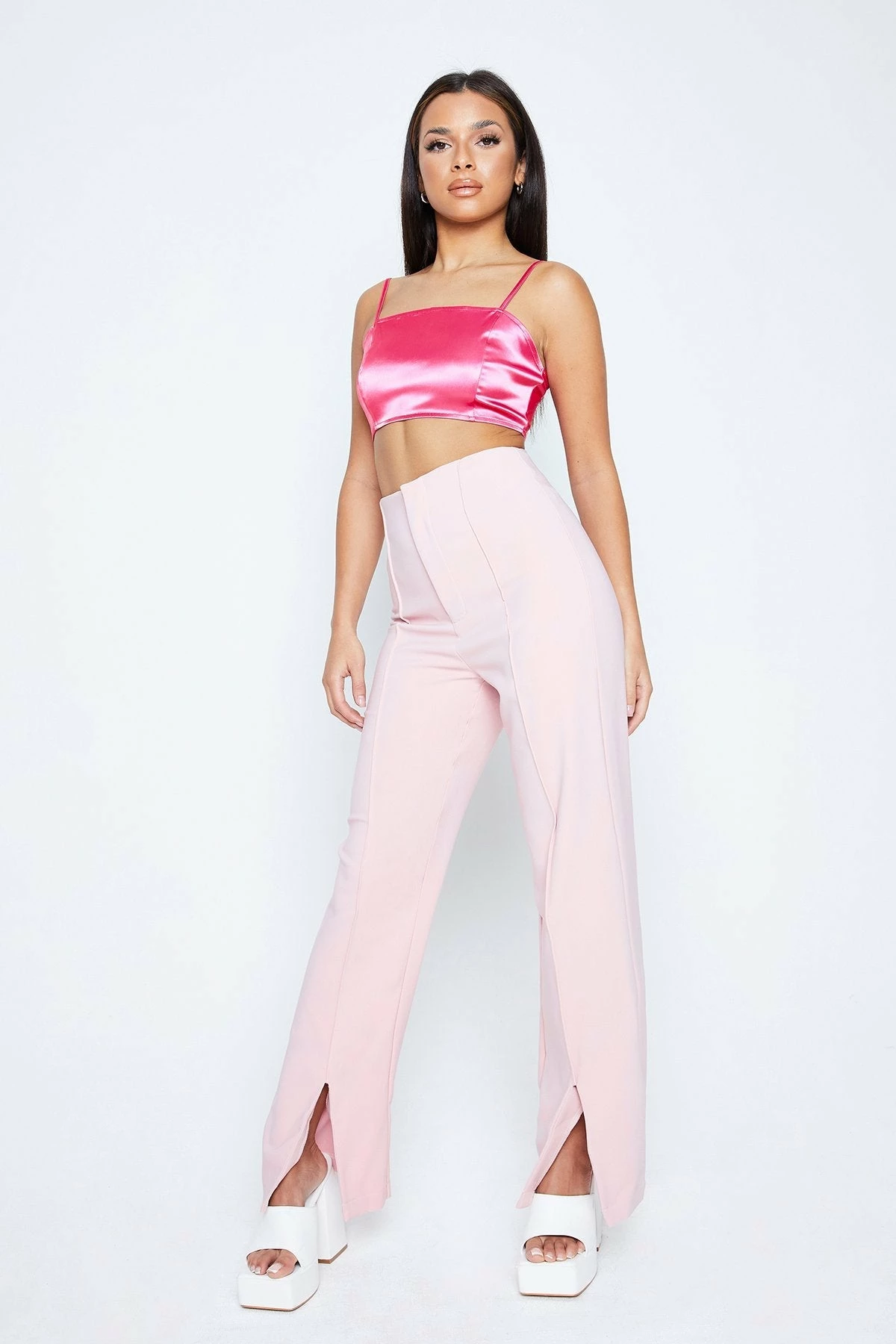Solado High Waist Seam Detail Split Hem Straight Pants 4 Solado High Waist Seam Detail Split Hem Straight Pants - Image 2