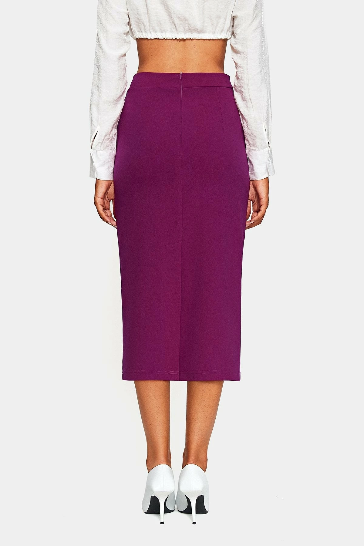 SOLADO High Waist Split Hem Bodycon Midi Skirt 9 SOLADO High Waist Split Hem Bodycon Midi Skirt - Image 7