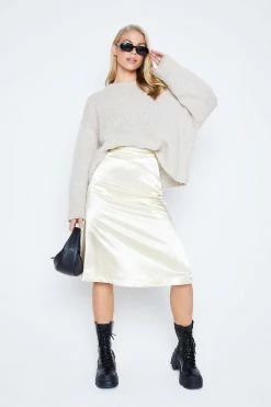 Solado High Waist Satin Solid A-Line Midi Skirt -solado Sales Store jpeg a42ca450 927d 487c 8aa2 4376d3563b90 1800x1800