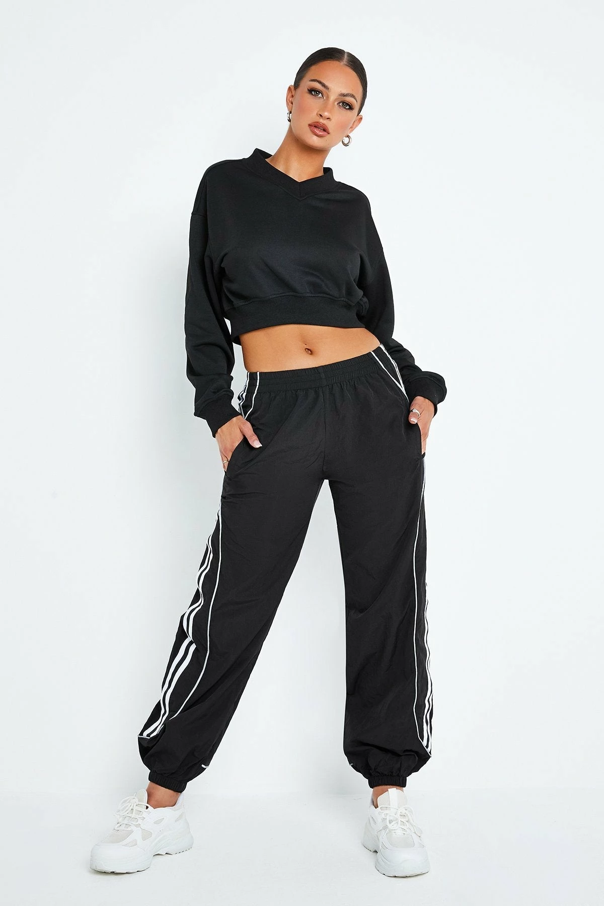 Solado Low Waist Stripe Trim Dual Pocket Joggers 6 Solado Low Waist Stripe Trim Dual Pocket Joggers - Image 4