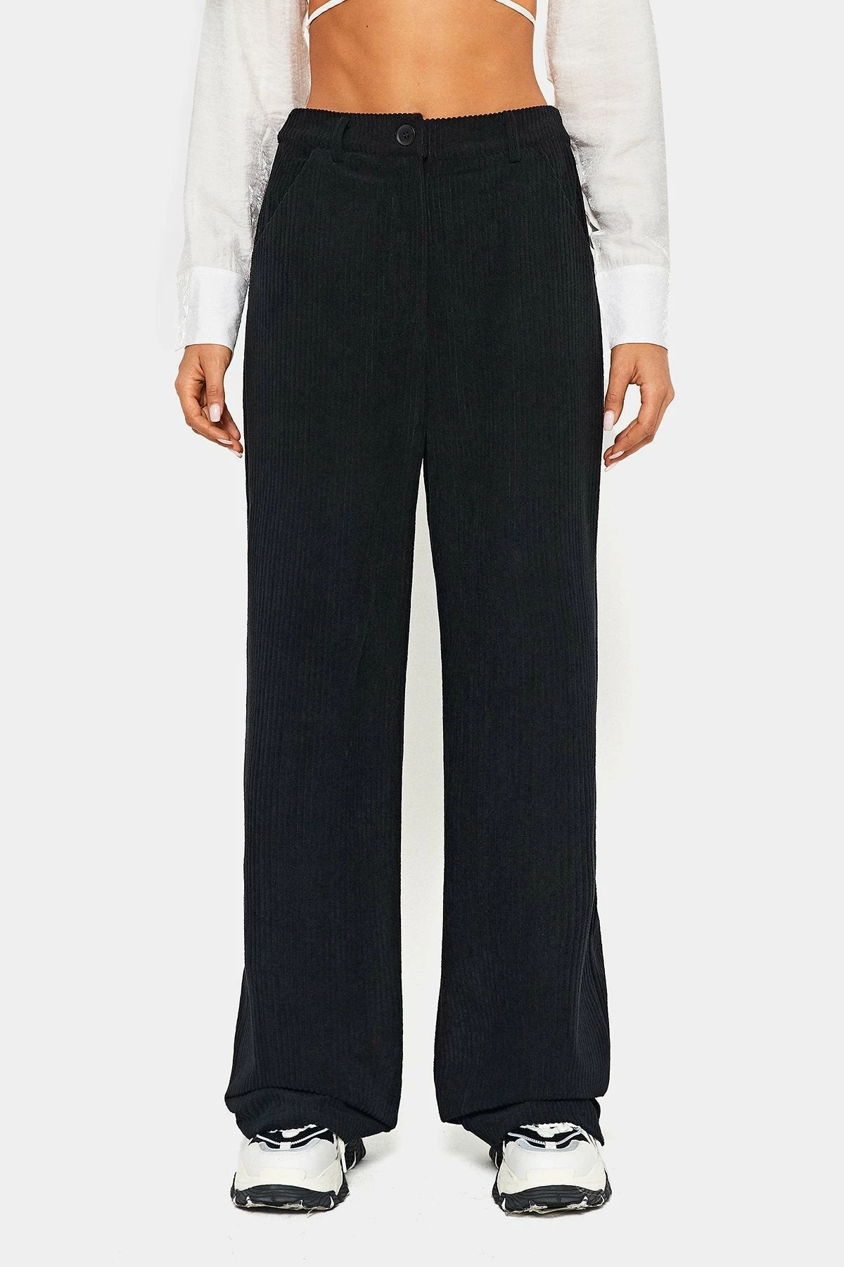 SOLADO Corduroy High Waist Dual Pocket Solid Wide Leg Pants 8 SOLADO Corduroy High Waist Dual Pocket Solid Wide Leg Pants - Image 6