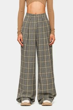 SOLADO High Waist Check Print Ruched Straight Pants -solado Sales Store jpeg b86adbe6 4189 4d12 9f8a 7a94fe21654f 1800x1800