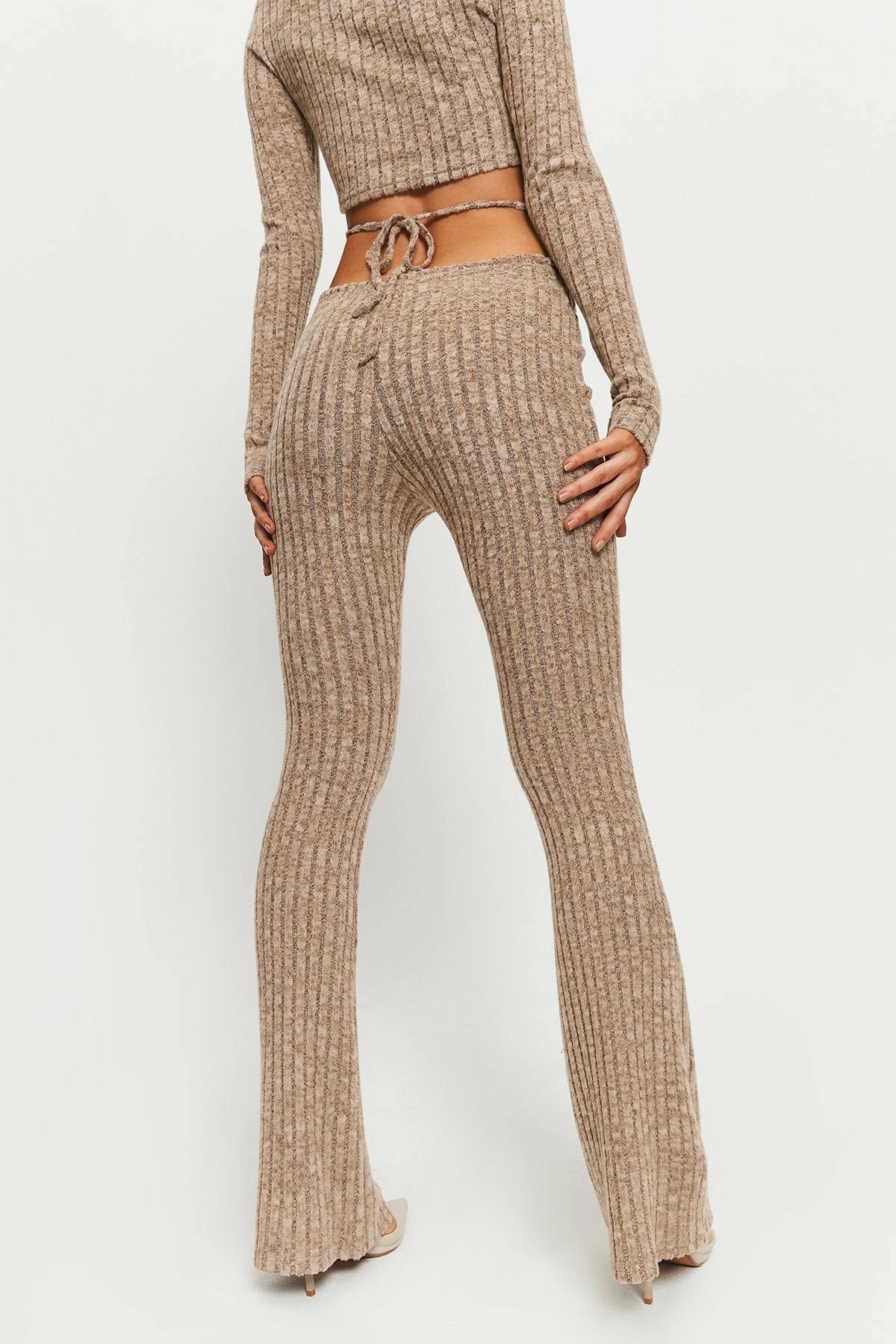 SOLADO Stripe Knitted Tie Detail Draped Straight Pants 5 SOLADO Stripe Knitted Tie Detail Draped Straight Pants - Image 3