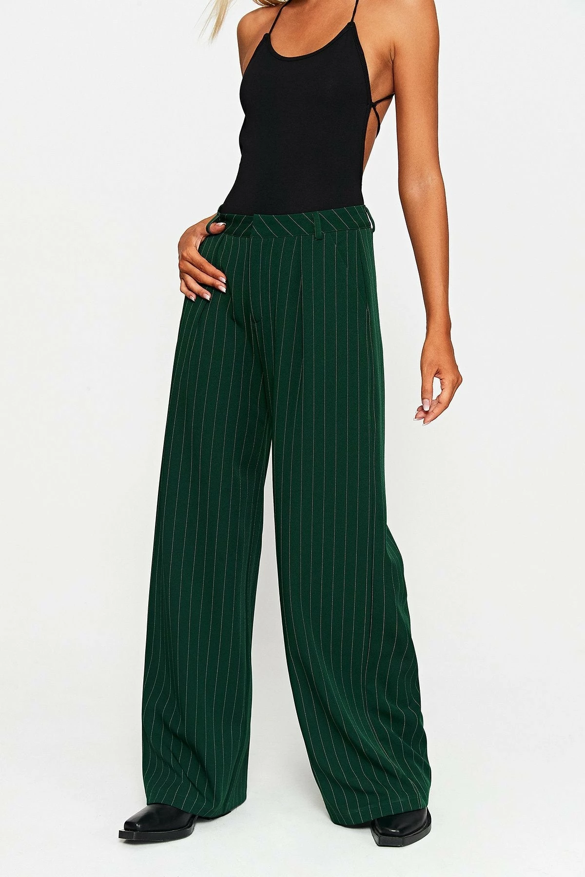 SOLADO Low Waist Striped Print Dual Pocket Wide Leg Pants 4 SOLADO Low Waist Striped Print Dual Pocket Wide Leg Pants - Image 2
