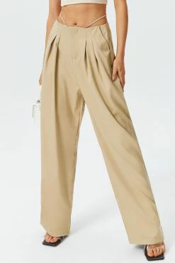 Solado Tie Back Pleated Casual Pants