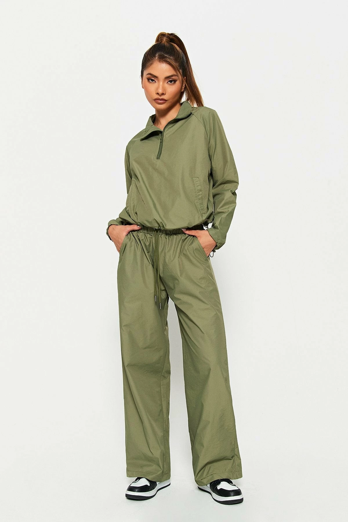 Solado High Waist Dual Pocket Solid Straight Joggers 6 Solado High Waist Dual Pocket Solid Straight Joggers - Image 4
