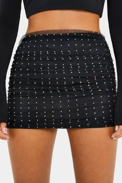 SOLADO Rhinestone Decor Mesh Ruched Mini Skirt -solado Sales Store jpeg ca220132 33cf 43c1 851f 9e51f258b9ee 1800x1800