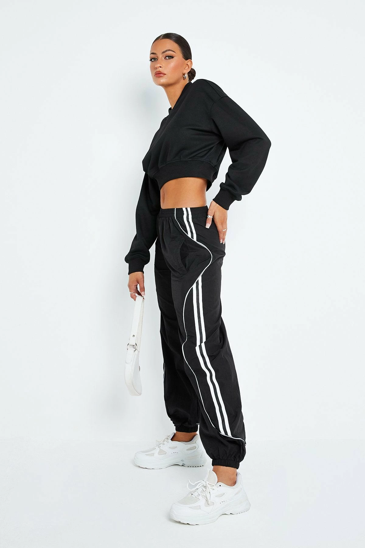 Solado Low Waist Stripe Trim Dual Pocket Joggers 4 Solado Low Waist Stripe Trim Dual Pocket Joggers - Image 2