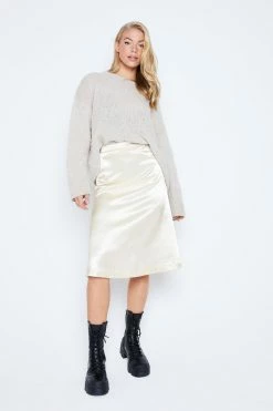 Solado High Waist Satin Solid A-Line Midi Skirt -solado Sales Store jpeg d1dd9479 c1ac 47ac 9341 97a4a0c3c681 1800x1800