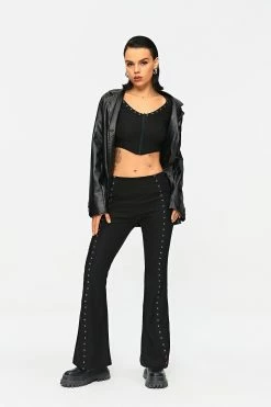 SOLADO Low Waist Clavus Decor Flared Pants 11 SOLADO Low Waist Clavus Decor Flared Pants -solado Sales Store jpeg d9f10700 6f38 4734 b8a8 b2275aec116b 1800x1800
