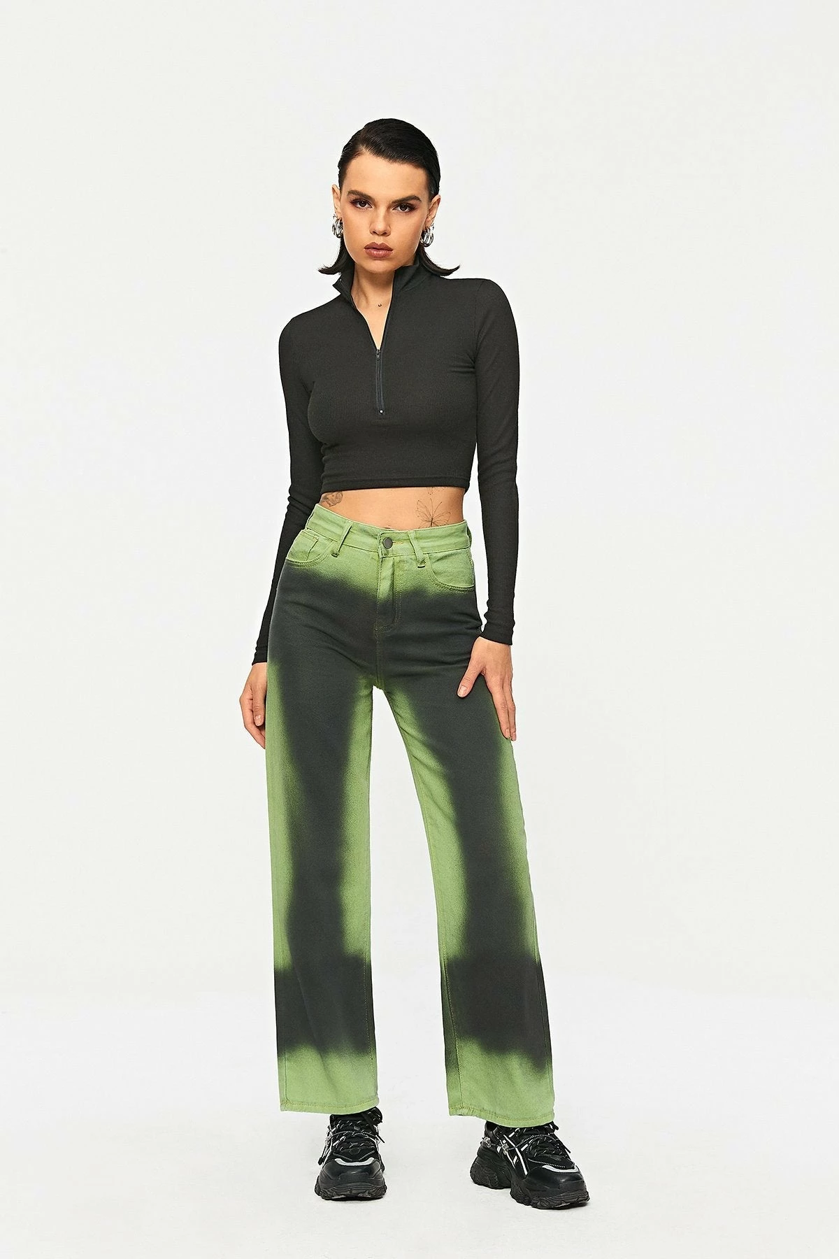 Solado High Waist Tie Dye Dual Pocket Straight Pants 5 Solado High Waist Tie Dye Dual Pocket Straight Pants - Image 3