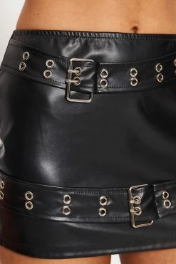 Solado Low Waist Belt Decor Bodycon PU Leather Mini Skirt -solado Sales Store jpeg f0483414 c8b9 4a54 9fa5 be830aad8dfb 1800x1800