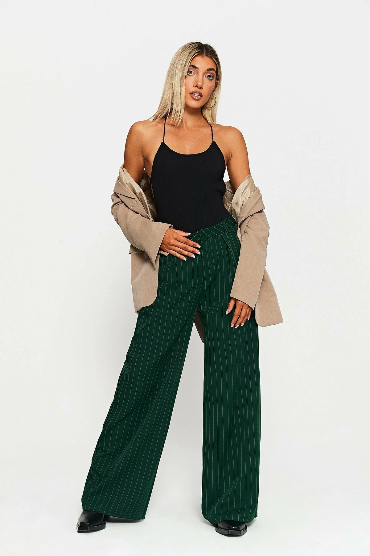 SOLADO Low Waist Striped Print Dual Pocket Wide Leg Pants 6 SOLADO Low Waist Striped Print Dual Pocket Wide Leg Pants - Image 4