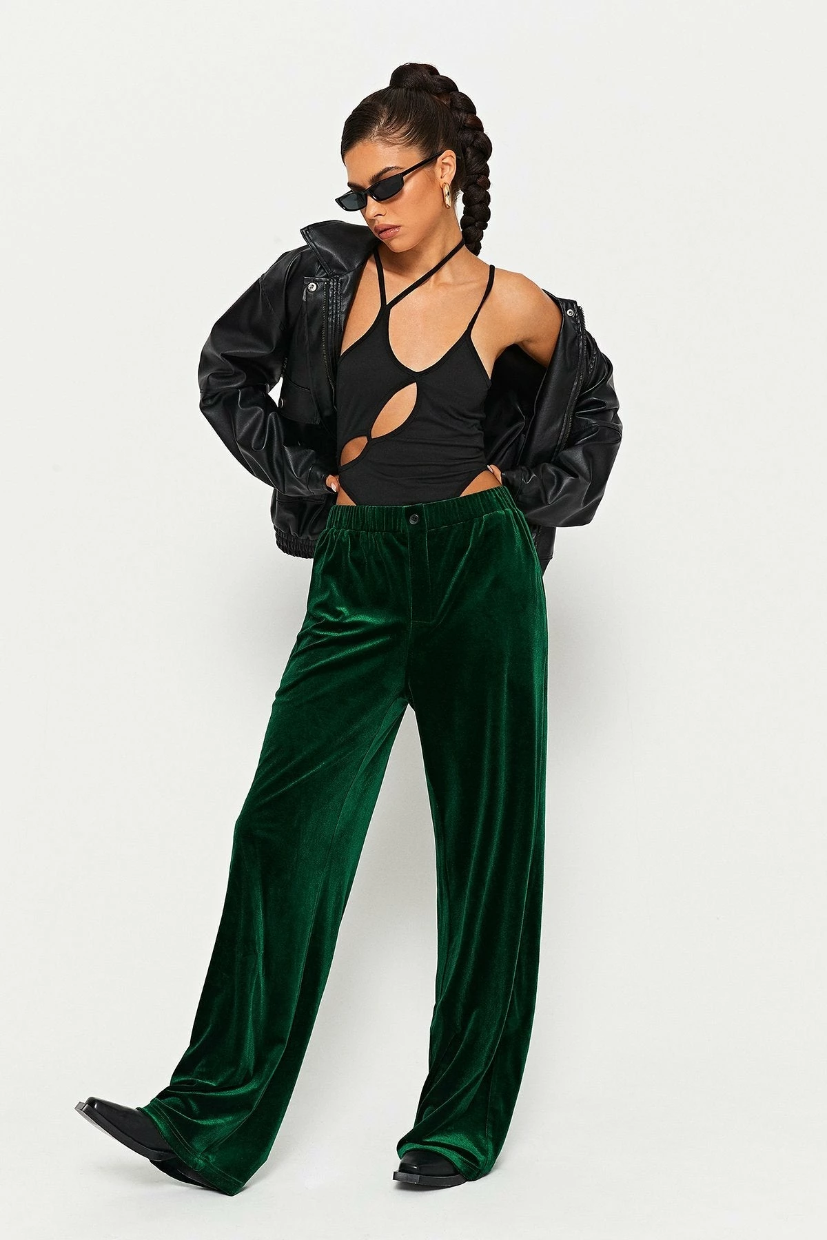 SOLADO Low Waist Dual Pocket Velvet Straight Pants 5 SOLADO Low Waist Dual Pocket Velvet Straight Pants - Image 3