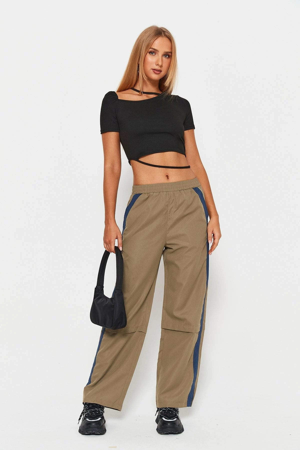 Solado Low Waist Colorblock Split Hem Splicing Joggers 6 Solado Low Waist Colorblock Split Hem Splicing Joggers - Image 4